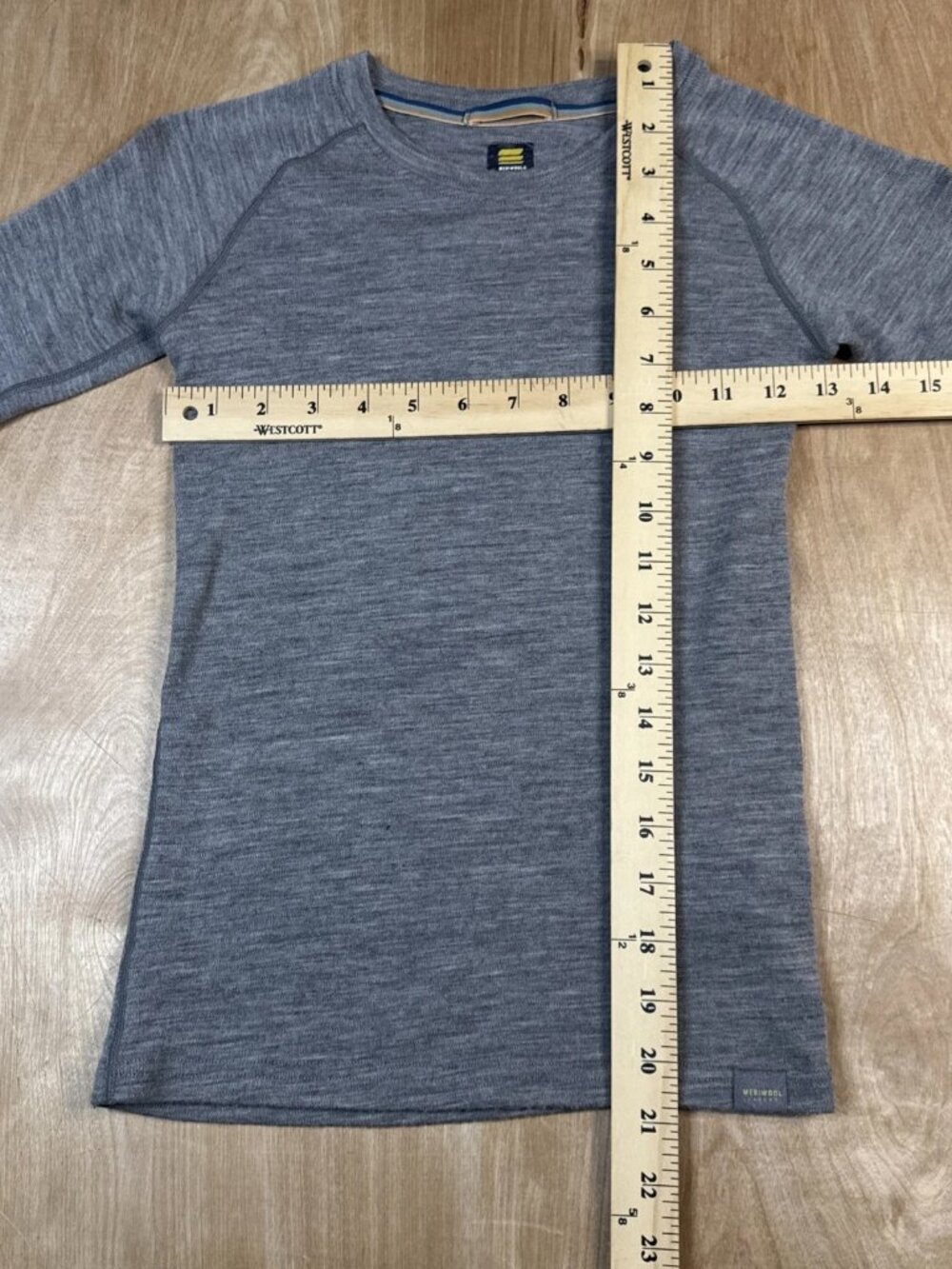 Meriwool Layers Shirt Kids 9-10yrs 250g Base Layer Merino Wool Long Sleeve M - Picture 4 of 7